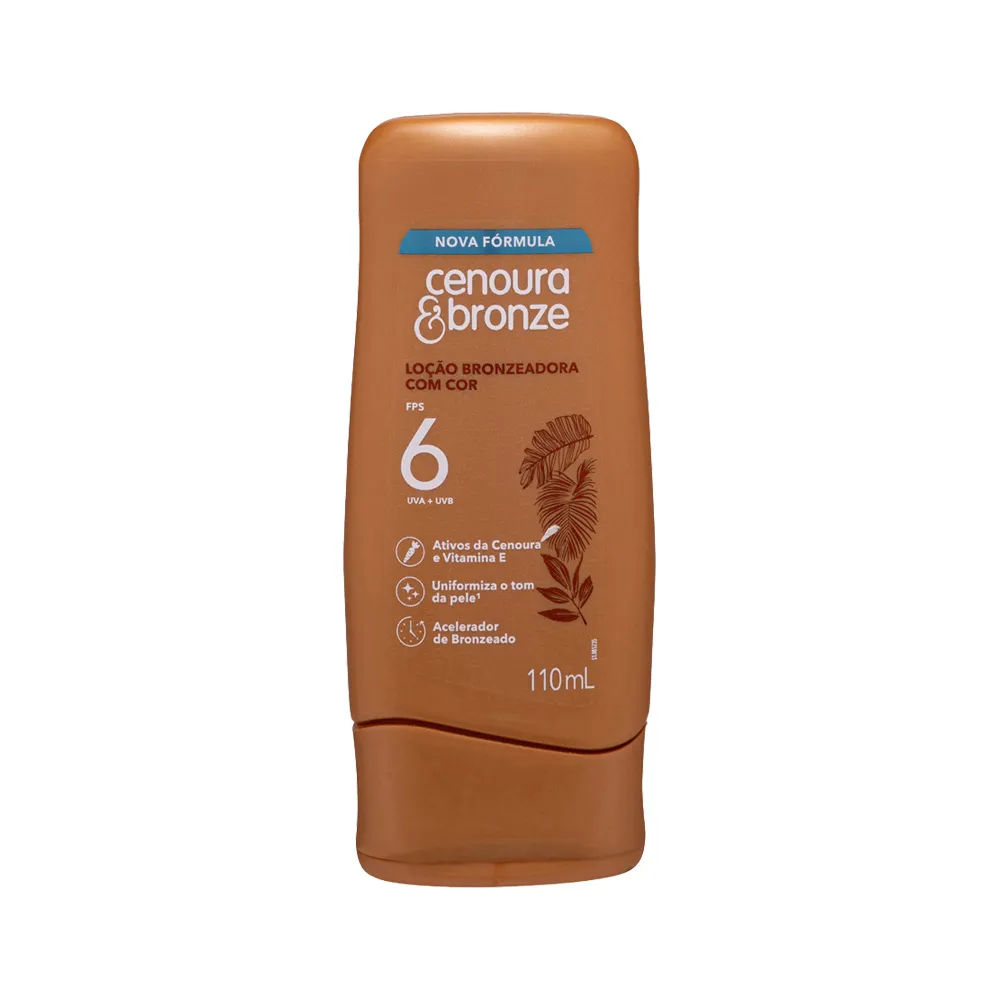 Loção Bronzeadora com Cor FPS 6 Cenoura & Bronze 110ml