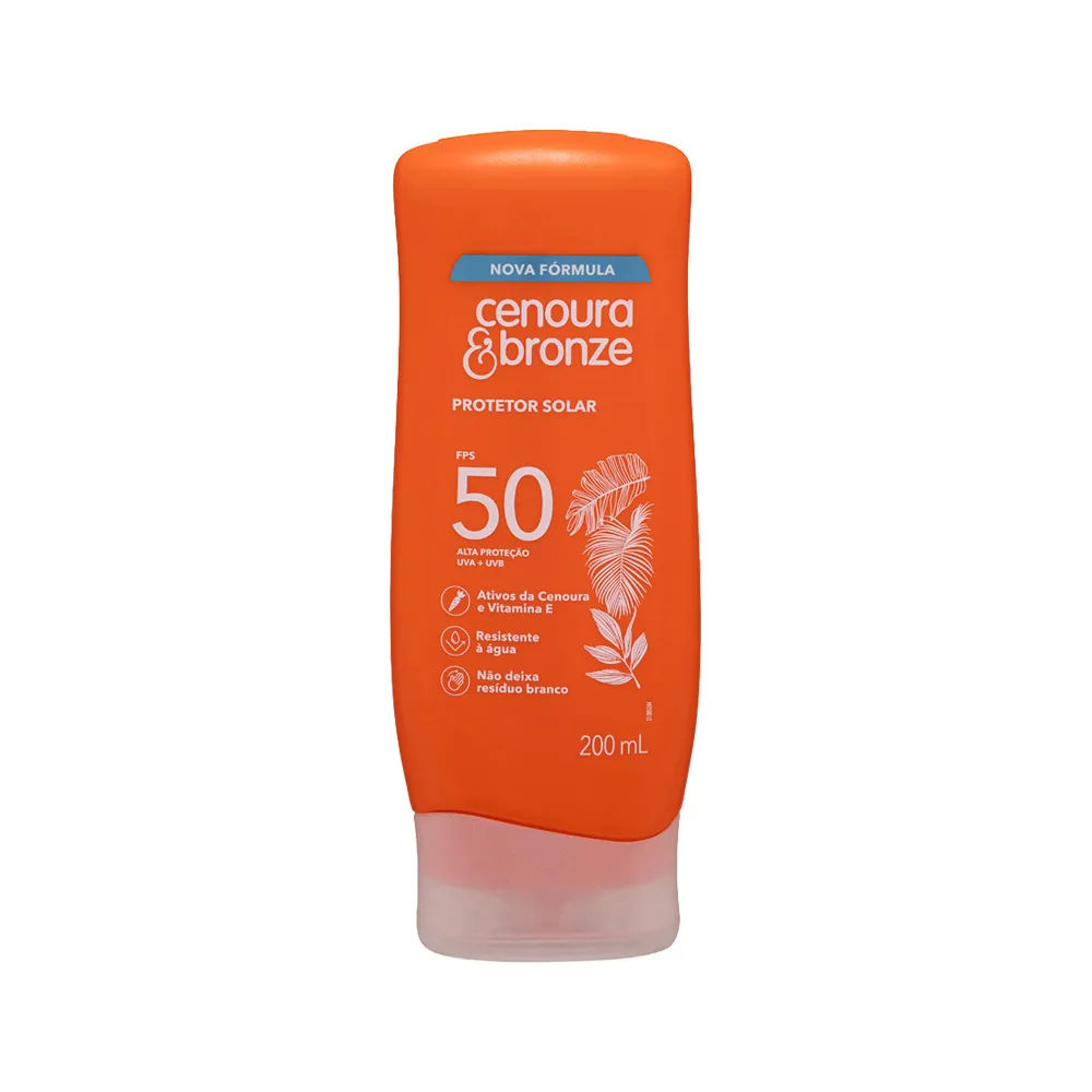 Protetor Solar FPS 50 Cenoura & Bronze 200ml
