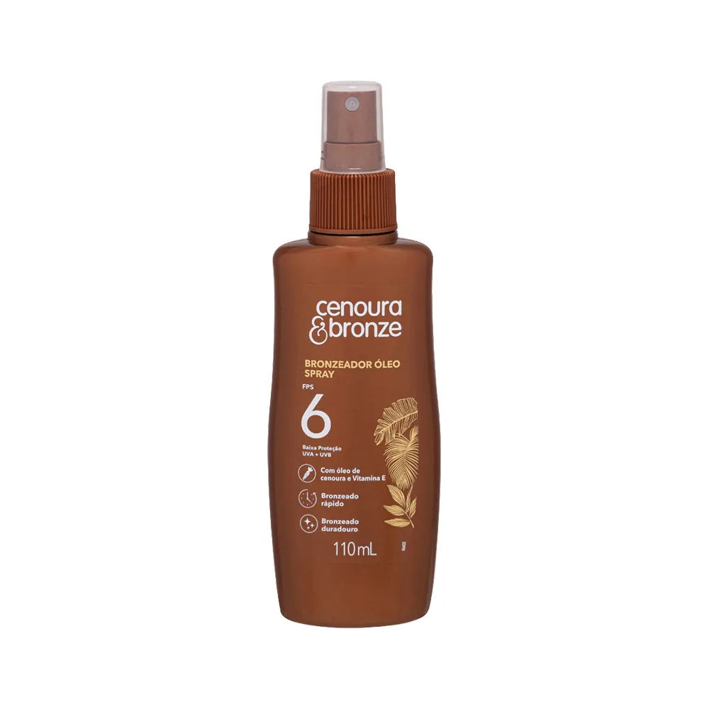 Bronzeador Óleo Spray FPS 6 Cenoura & Bronze 110ml