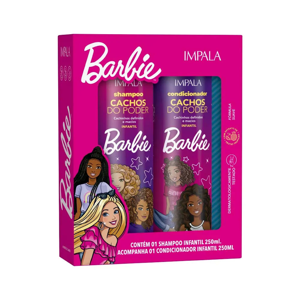 Shampoo+condicionador Impala Barbie 250ml+250ml Cachos Do Poder