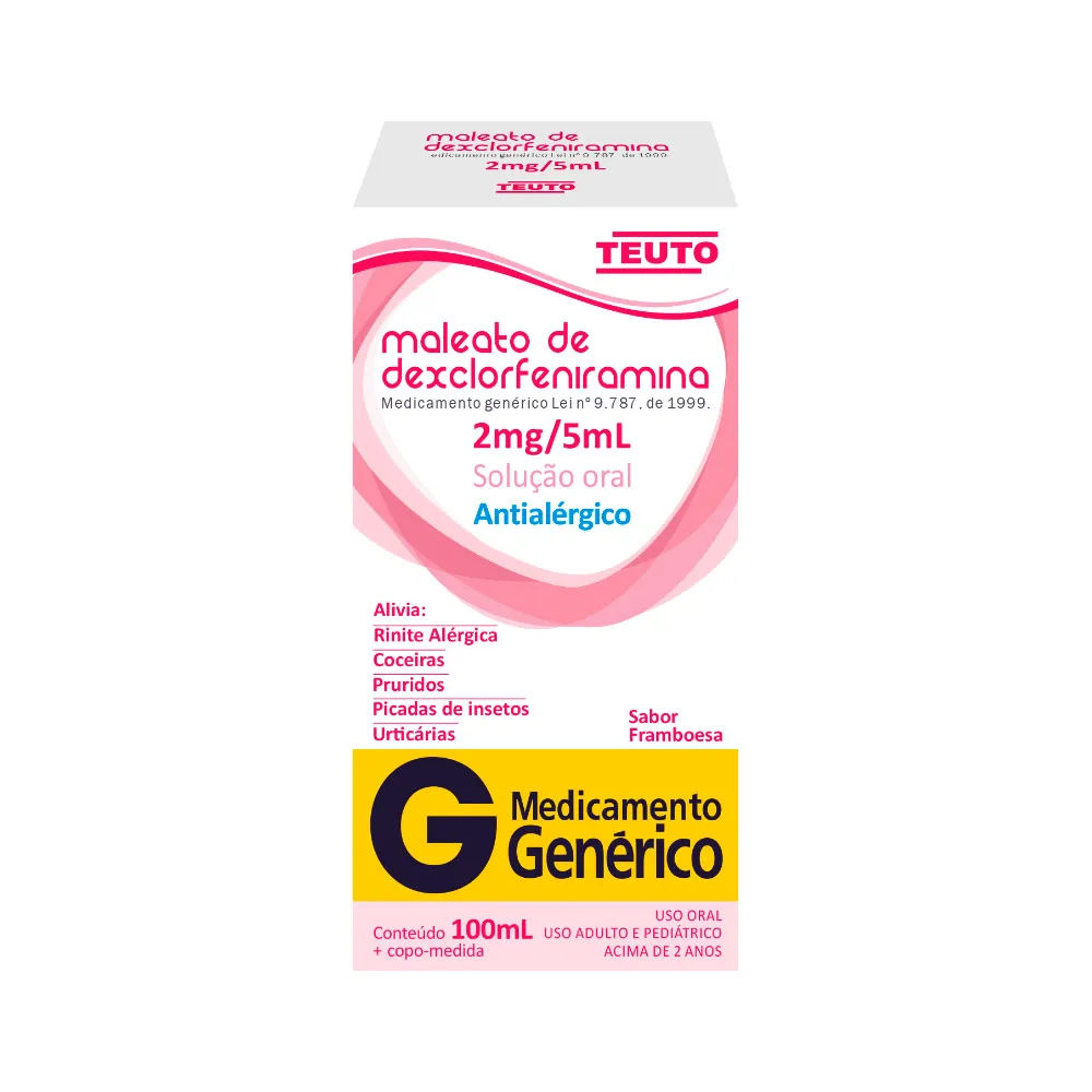 Dexclorfeniramina Teuto Solução Oral 2mg/5ml