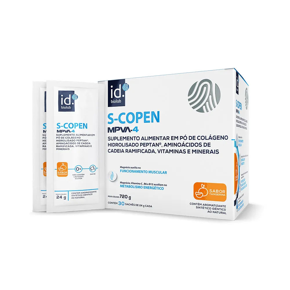 S-Copen MPVA-4 Sabor Tangerina - 30 sachês de 24g cada Biolab
