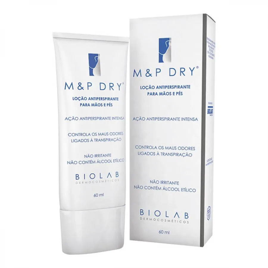 Loção Antiperspirante Para Mãos E Pés M&P Dry 60ml Biolab