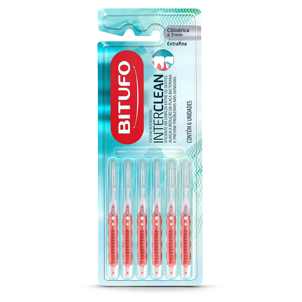 Escova Dental Bitufo Interdental Extra Fina 6 Unidades