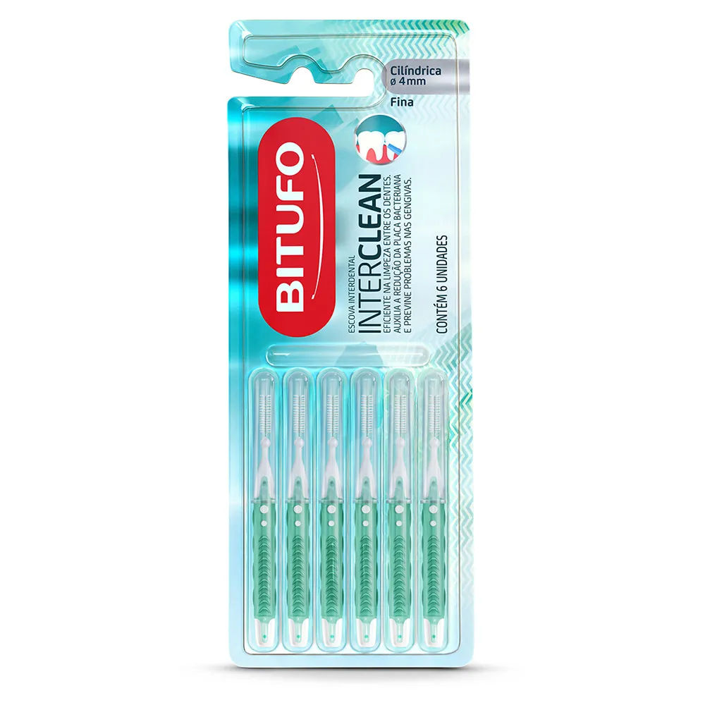 Escova Dental Bitufo Interdental Cilíndrica Fina 4mm