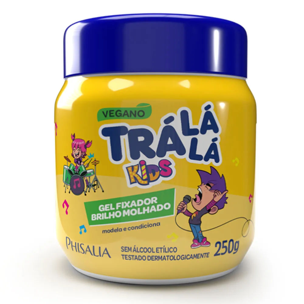 Gel Fixador Tra La La Kids 250gr Brilho Molhado