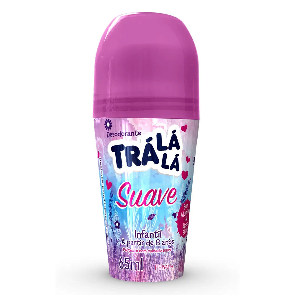 Desodorante Tra La La Kids Infantil 65ml Roll On Suave