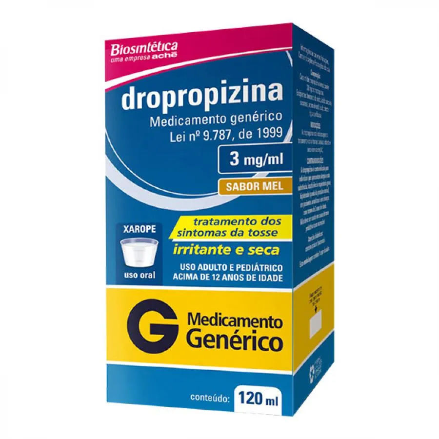 Dropropizina Aché Biosintética Genérico 3,0mg/ml Xarope 120ml
