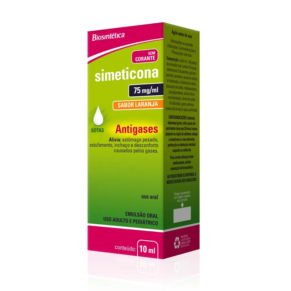 Simeticona Biosintética 10ml Emulsão 75mg/ml