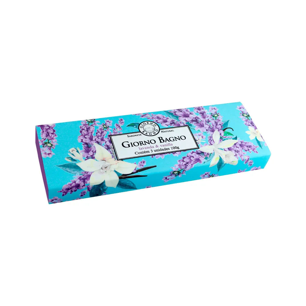 Kit Sabonetes Giorno Bagno Lavanda e Baunilha 3 Unidades de 100g