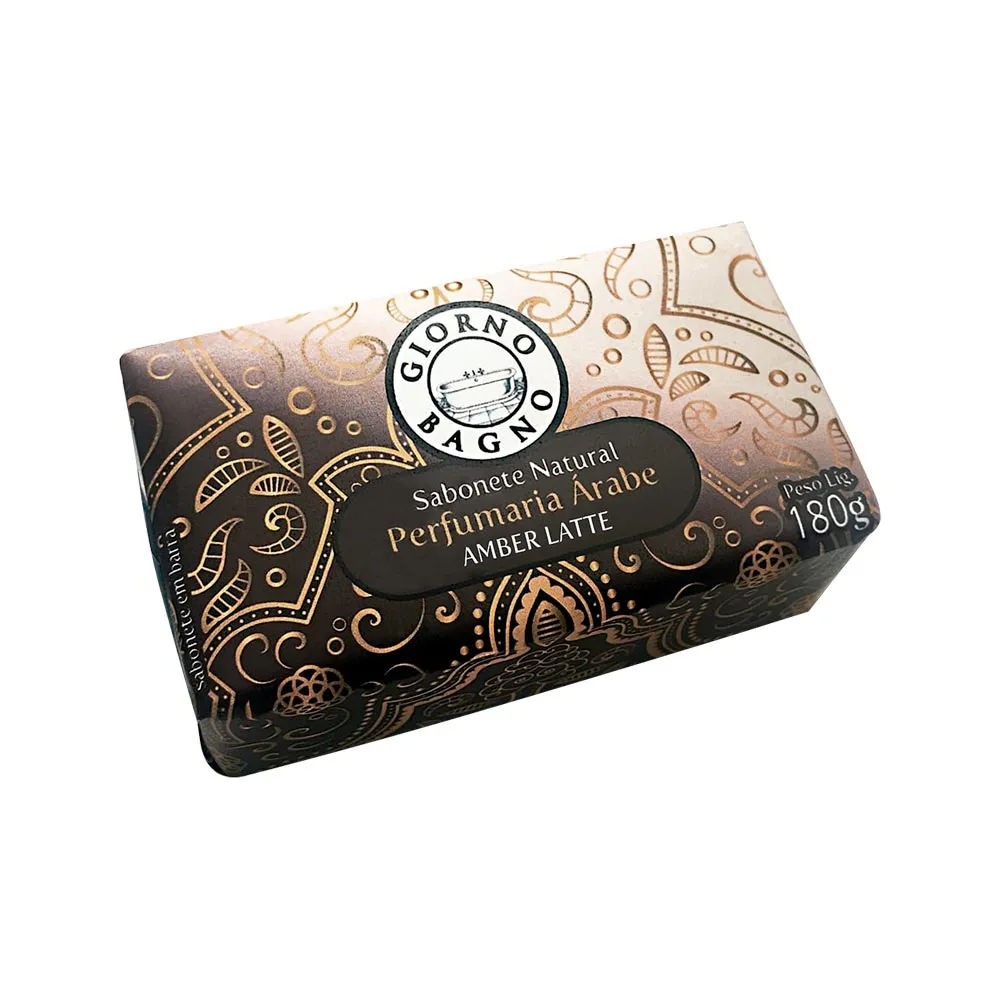 Sabonete Em Barra Giorno Perfumaria Arabe Amber Latte 180gr