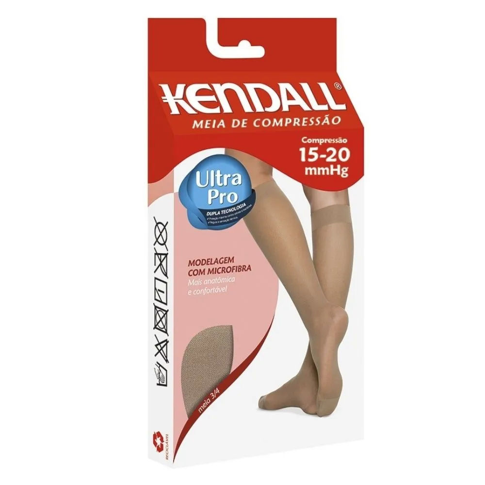Meia Kendall 3/4 Média Compressão Tamanho G Cor Mel
