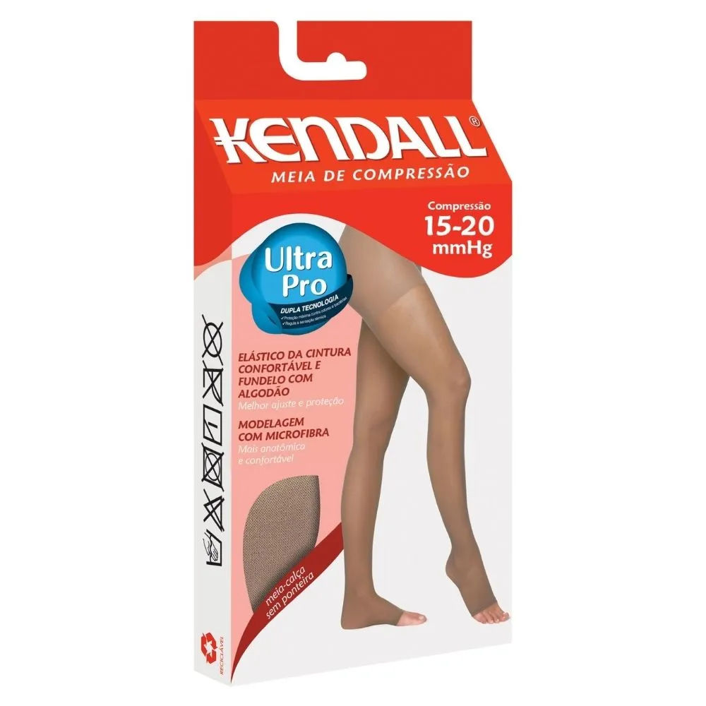 Meia Kendall Calça Média Compressão Sem Ponteira Grande Mel