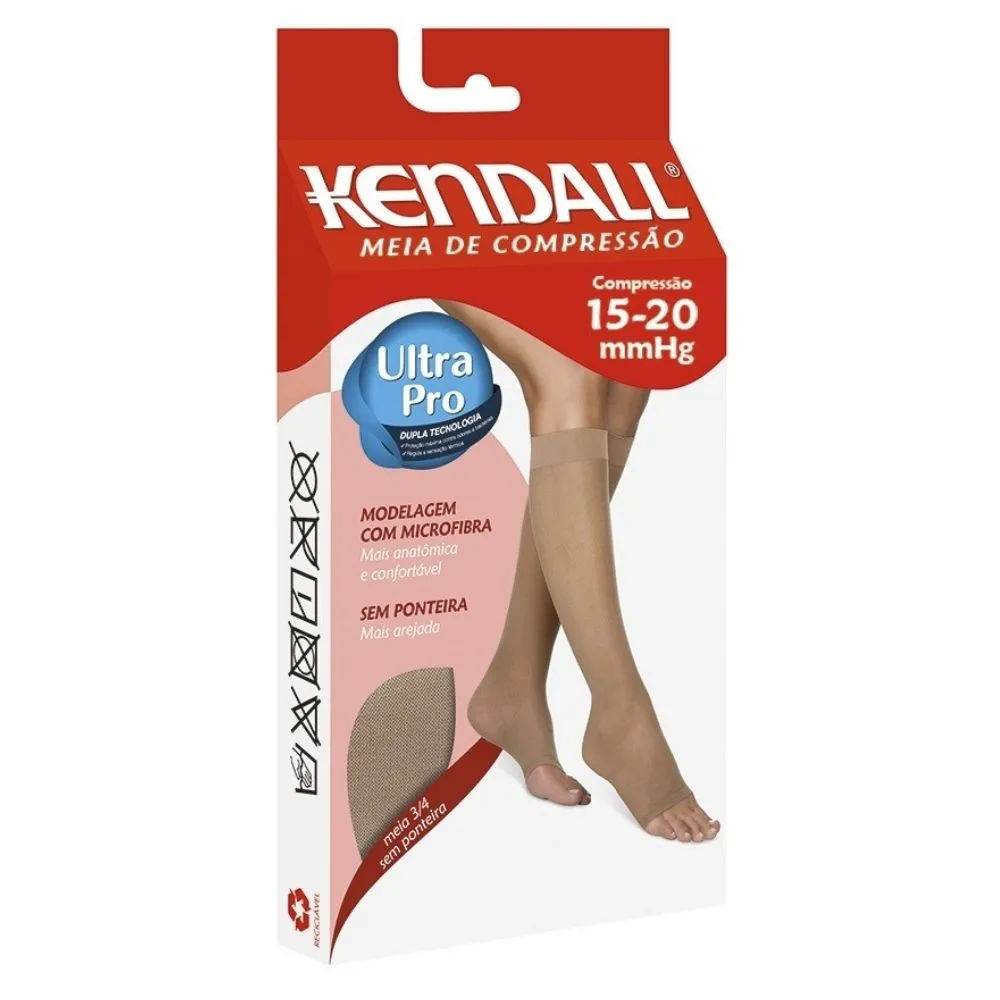 Meia De Compressao Curta kendall 3/4 P Mel Sem Ponteira