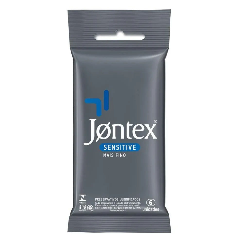 Preservativo Camisinha Jontex Sensitive - 6 Unidades