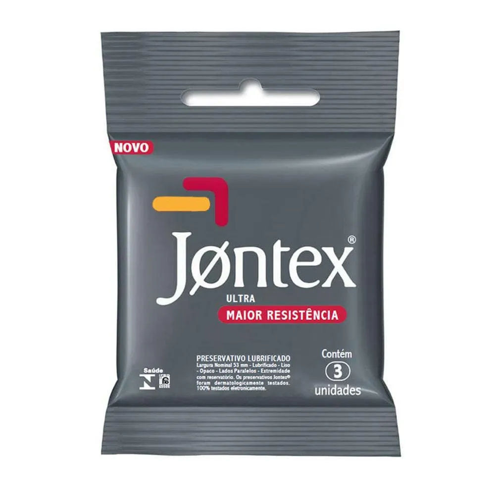 Preservativo Camisinha Jontex Ultra Resistente - 3 Unidades