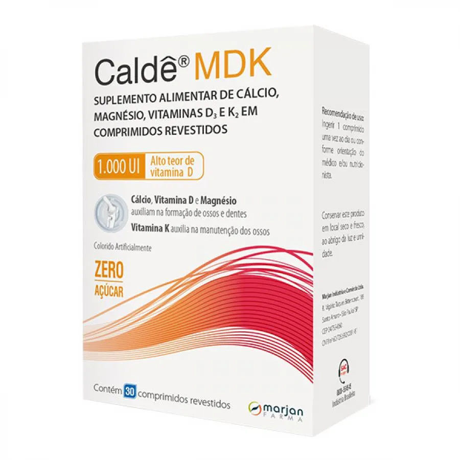 Calde MDK 1000UI 30 Comprimidos Revestidos Marjan