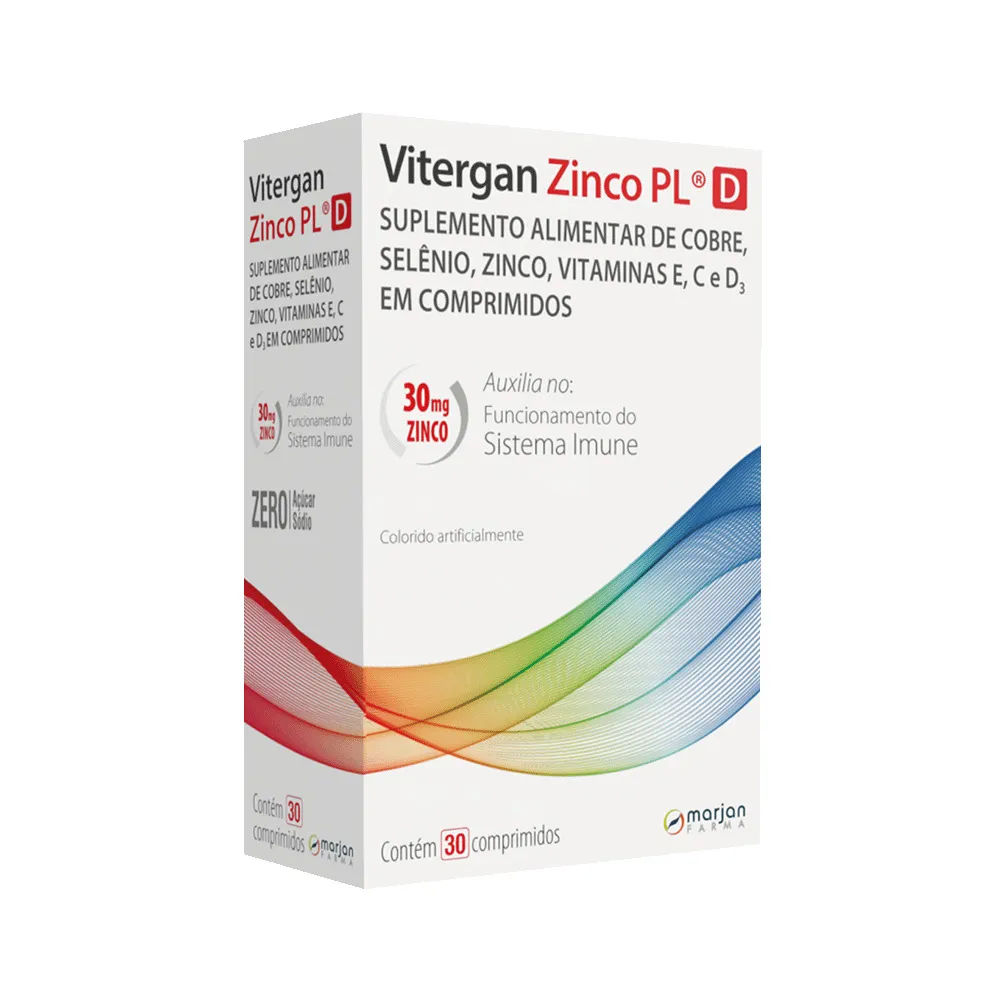 Vitergan Zinco PL D 30 Comprimidos Marjan