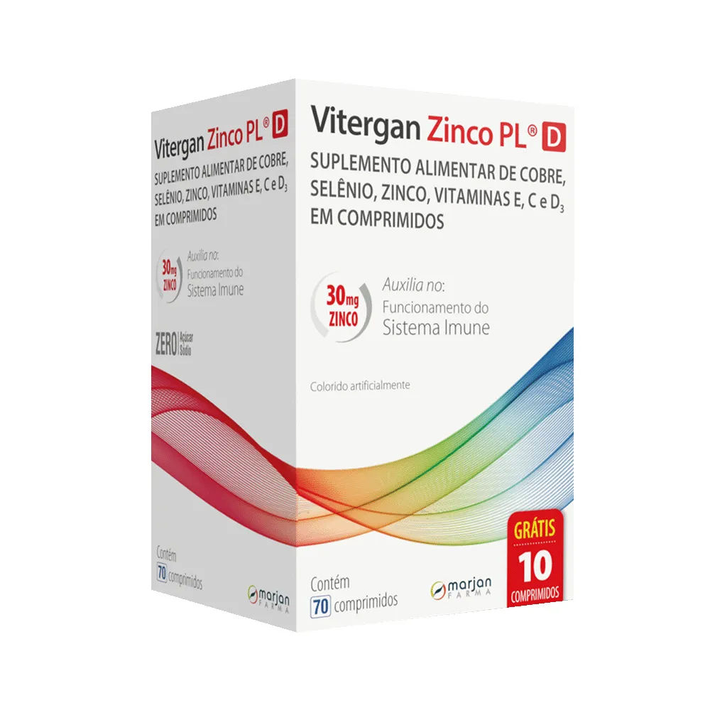 Vitergan Zinco PL D 70 Comprimidos Marjan