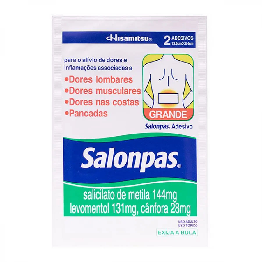 Salonpas Com 2 Adesivos Grandes 303.4mg