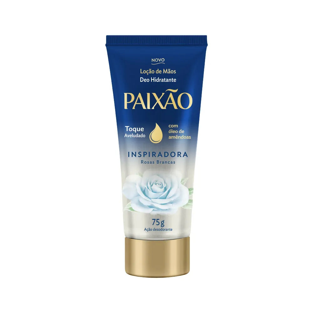 Loção Hidratante Paixão 75g Mãos Inspiradora Rosas Brancas