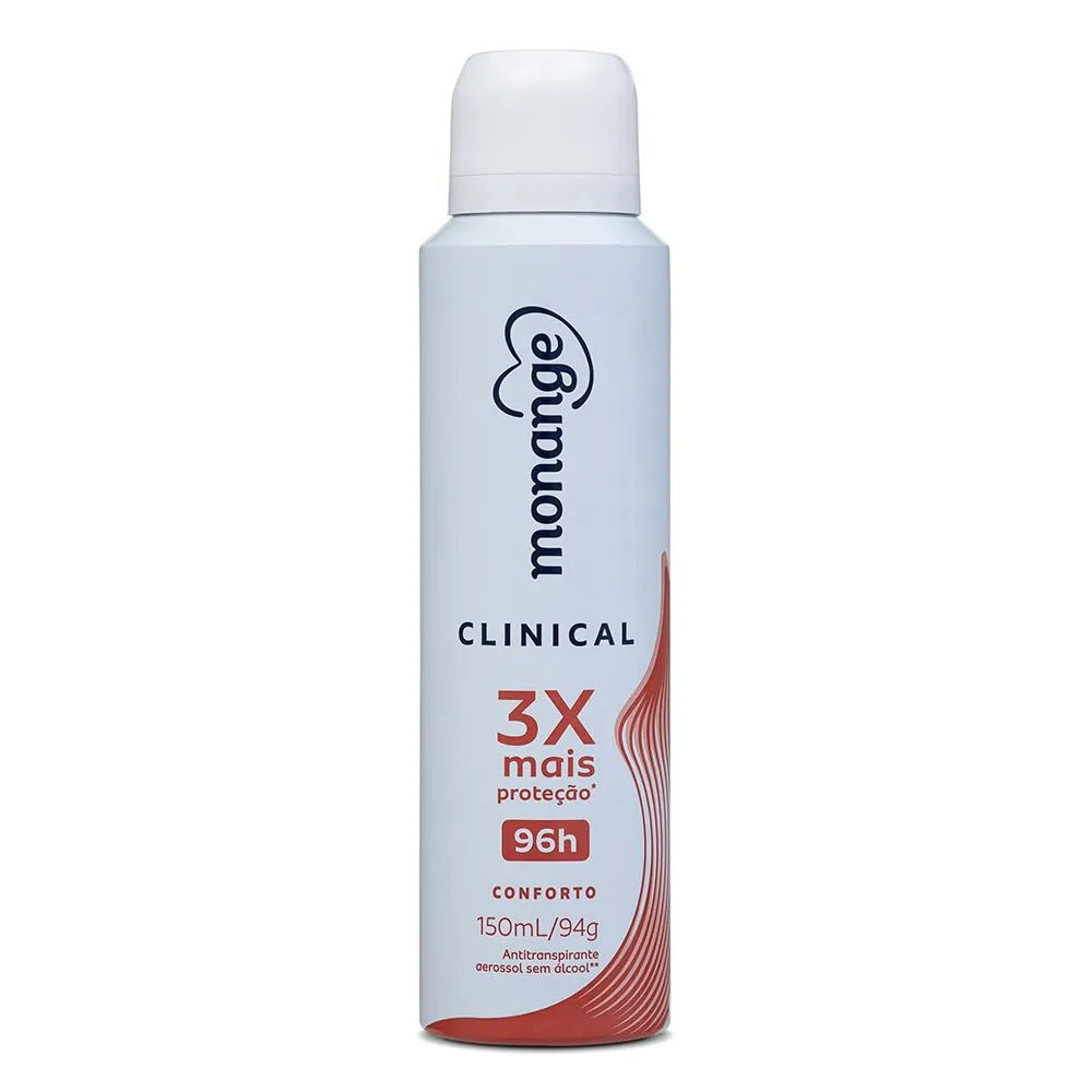 Desodorante Antitranspirante Aerossol Monange Clinical Conforto 150ml