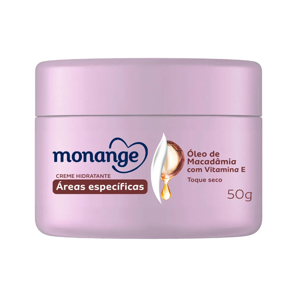 Hidratante Monange Areas Especificas 50gr Creme Oleo De Macadamia Com  Vitamina E
