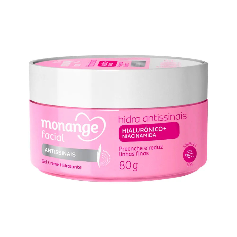 Creme Hidratante Facial Monange 80g Antissinais