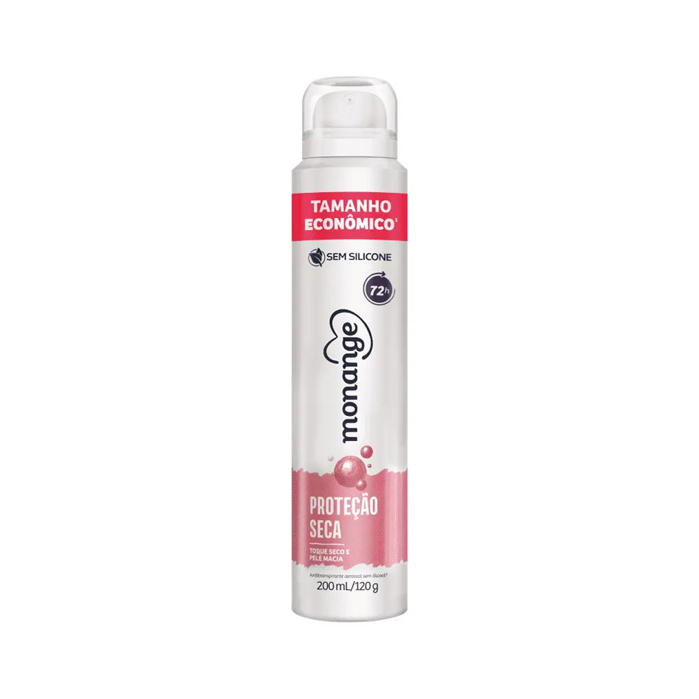 Desodorante Antitranspirante Aerossol Monange Proteção Seca  200ml