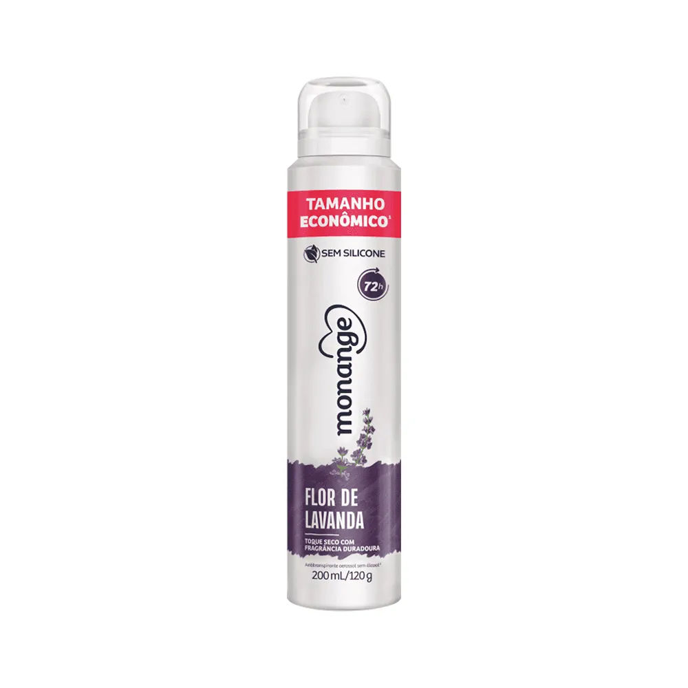 Desodorante Monange Flor de Lavanda Aerossol Antitranspirante Feminino 200ml