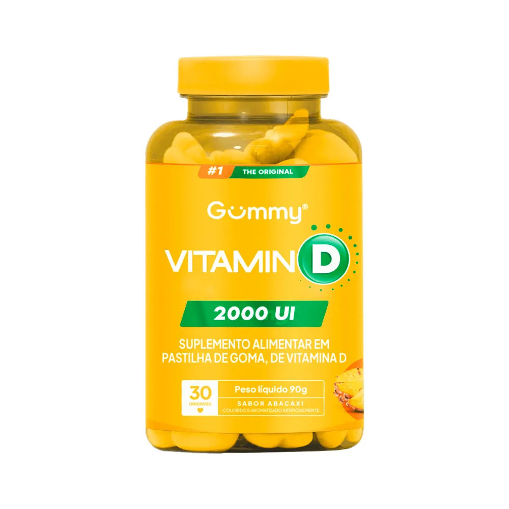Gummmy Vitamin D Com 30 Gomas 2000ui Abacaxi