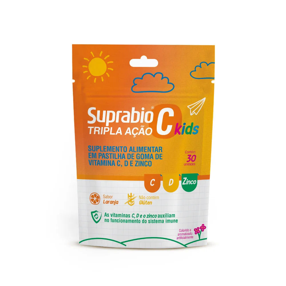 Suplemento Alimentar Suprabio C Tripla Ação Kids 30 Gomas