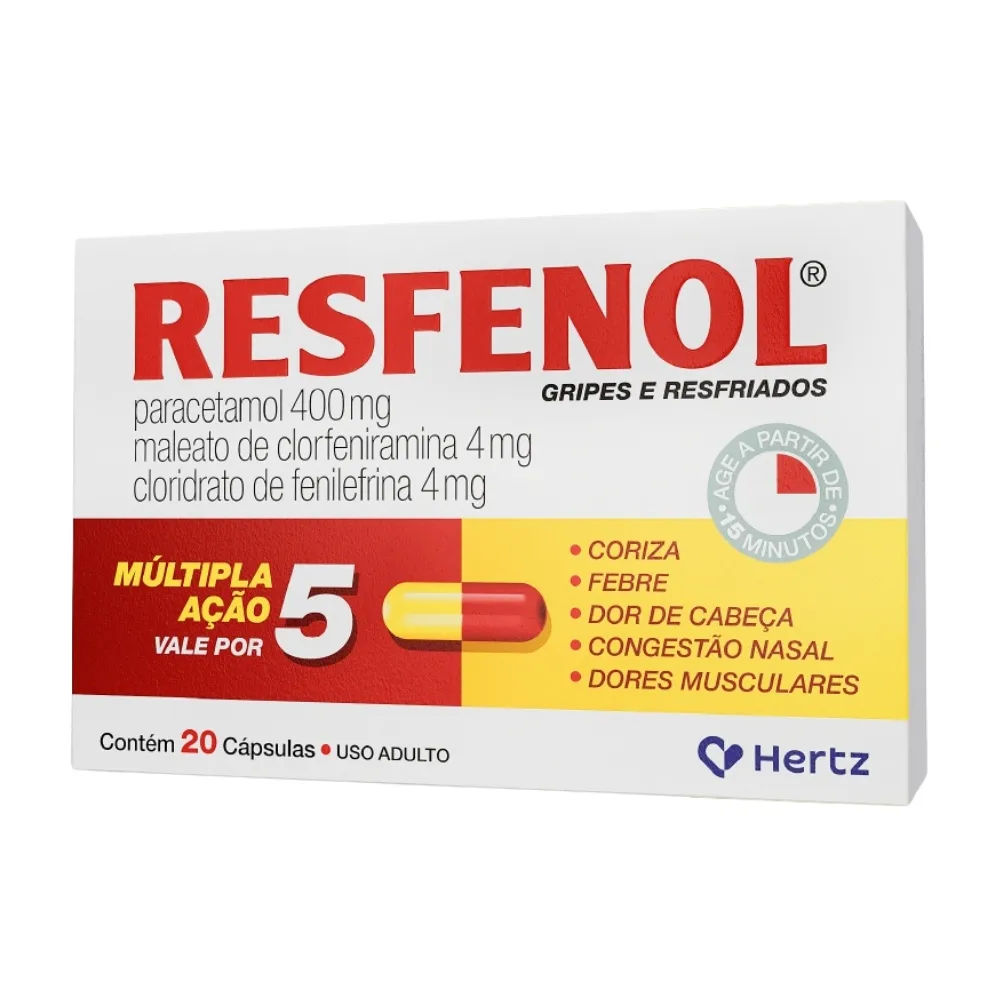 Resfenol 400mg 20 Cápsulas Gelatinosas Duras