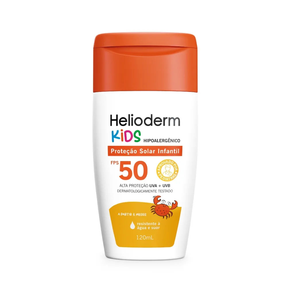 Protetor Solar Infantil Helioderm Hipoalergênico FPS50 120mL