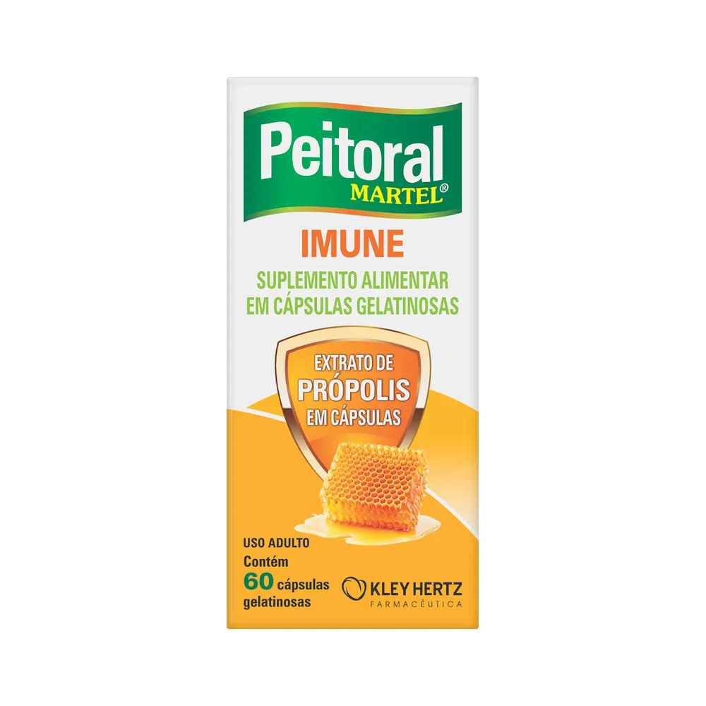 Peitoral Martel Imune Com 60 Capsulas Propolis