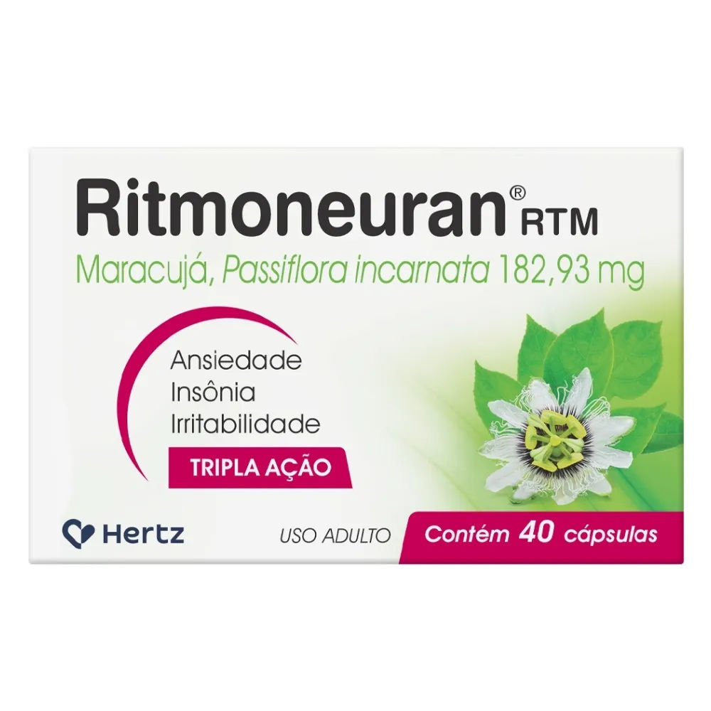 Ritmoneuran Rtm Passiflora 182,93mg 40 Cápsulas