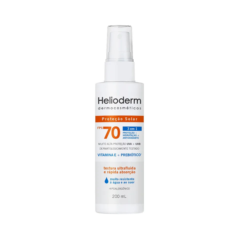 Protetor Solar Helioderm Adulto Spray FPS70 200ml