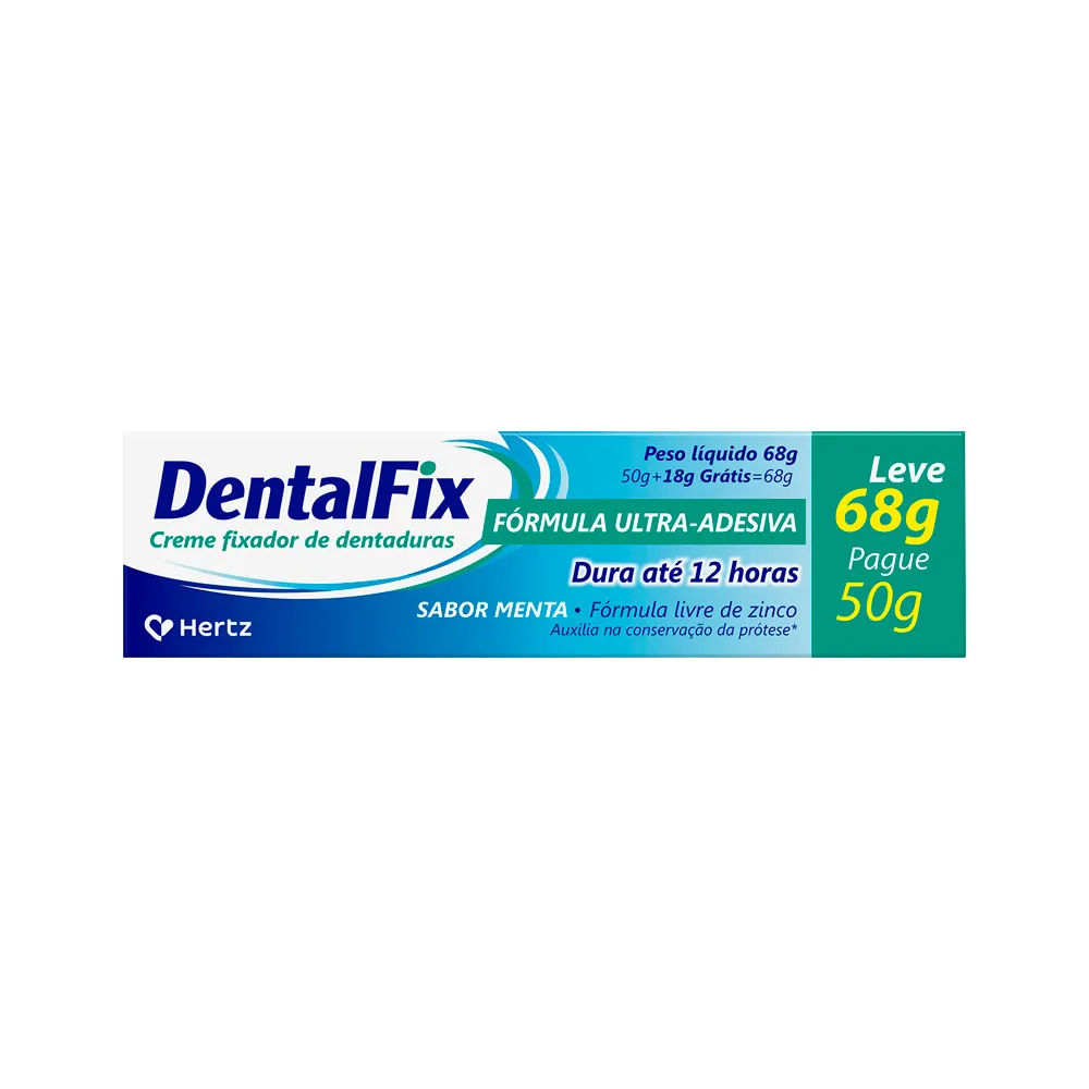 Creme Fixador De Dentadura Dentalfix Sabor Menta 68gr