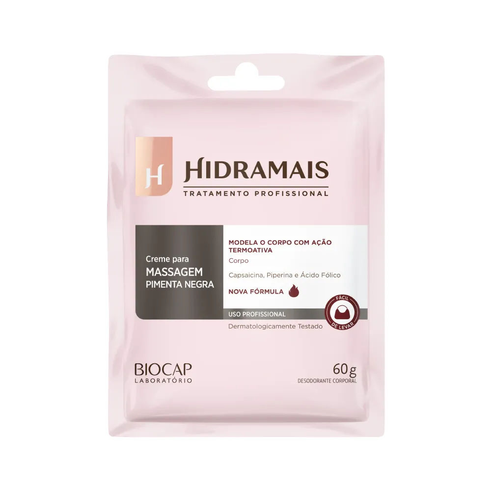Creme Para Massagem Hidramais 60gr Pimenta Negra