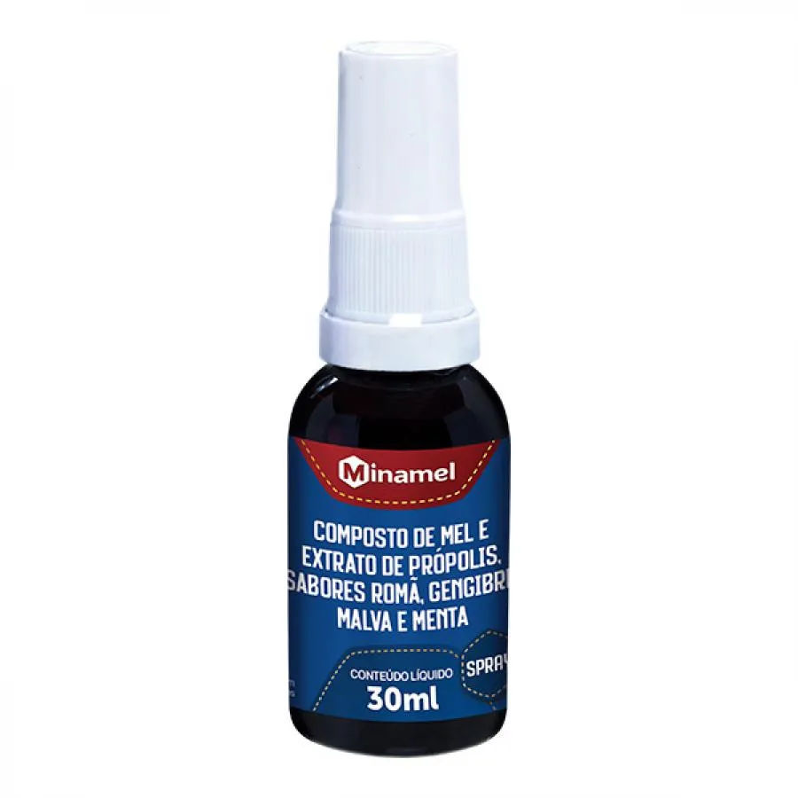 Propolis Minamel Mel/romã/gengibre/malva E Menta 30ml
