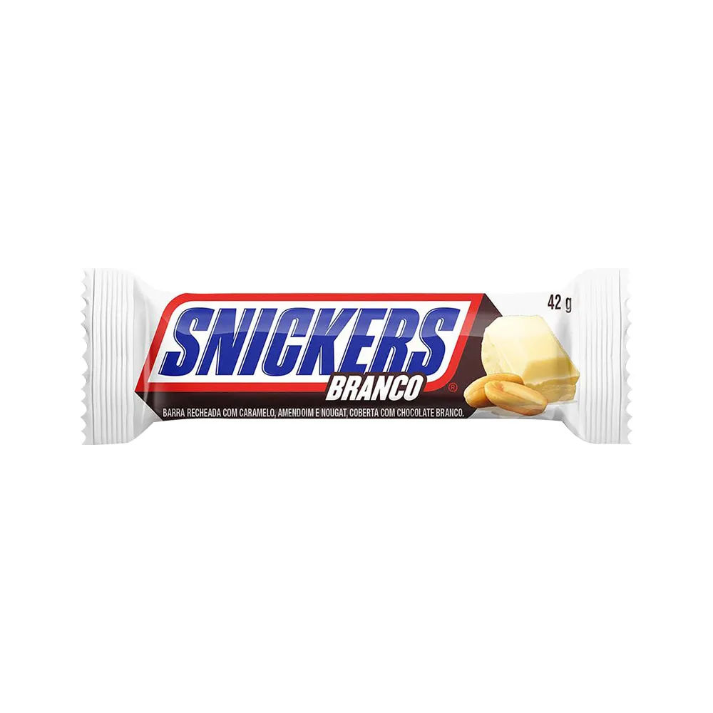 Chocolate Snickers Branco Com Amendoim 42g
