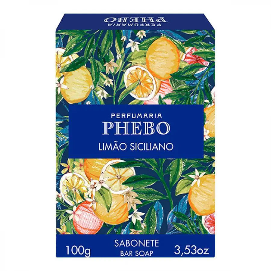 Sabonete em Barra Phebo Cremoso Mediterrâneo Limão Siciliano 100g
