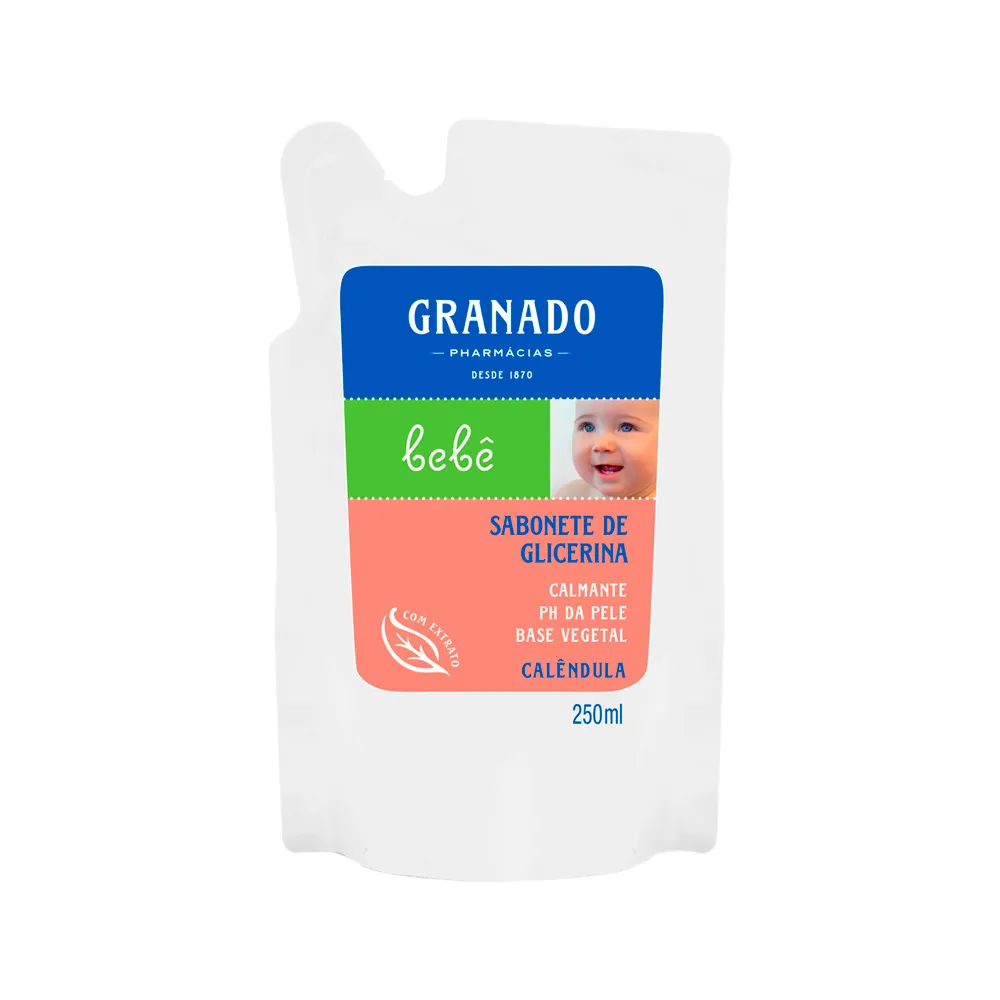 Sabonete Liquido Refil Granado Bebe Calendula 250ml