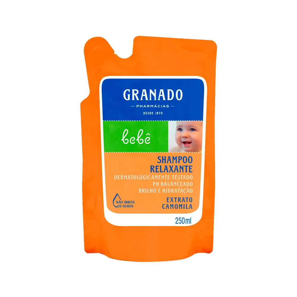 Shampoo Granado Bebe 250ml Extrato Camomila Refil