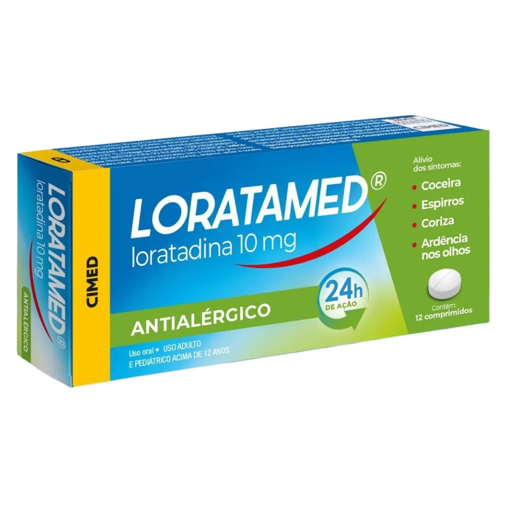 Anti Alérgico Loratamed 10mg 12 Comprimidos Cimed