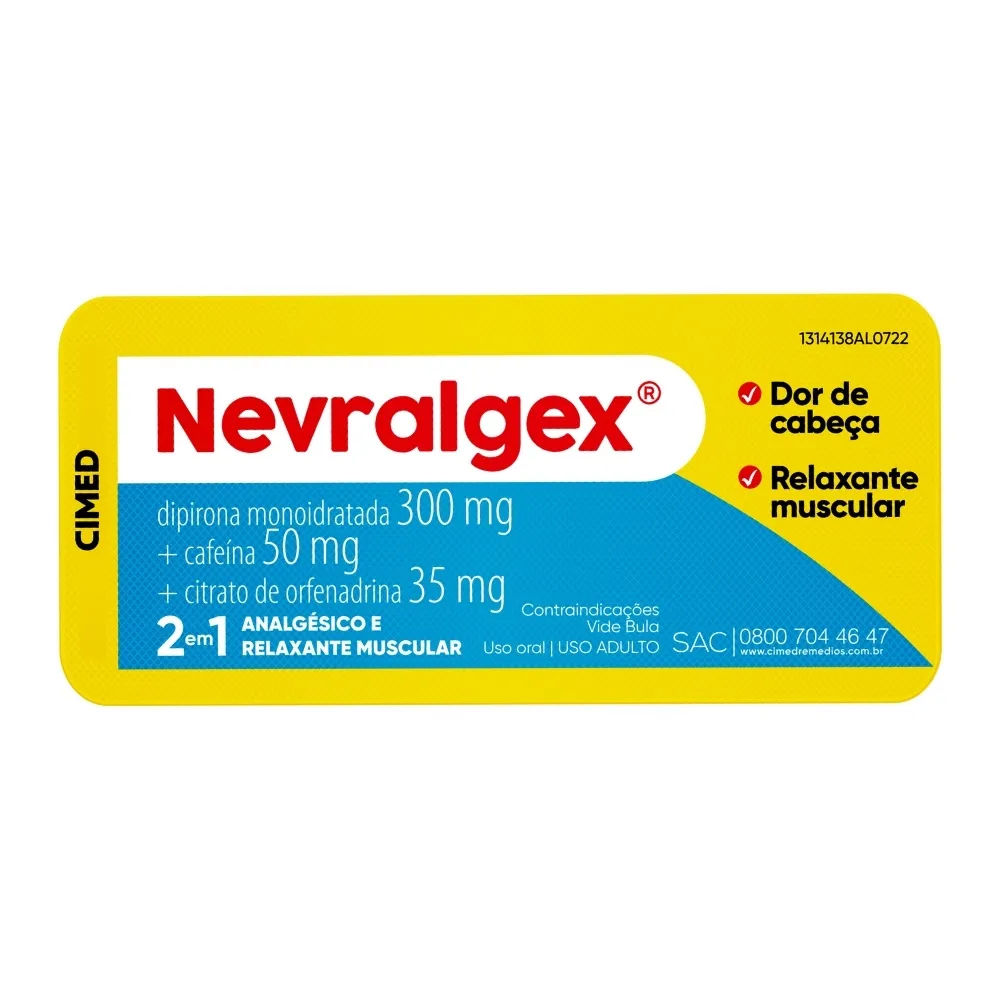 Nevralgex 300+50+35mg 10 Comprimidos Envelope Cimed Avulso
