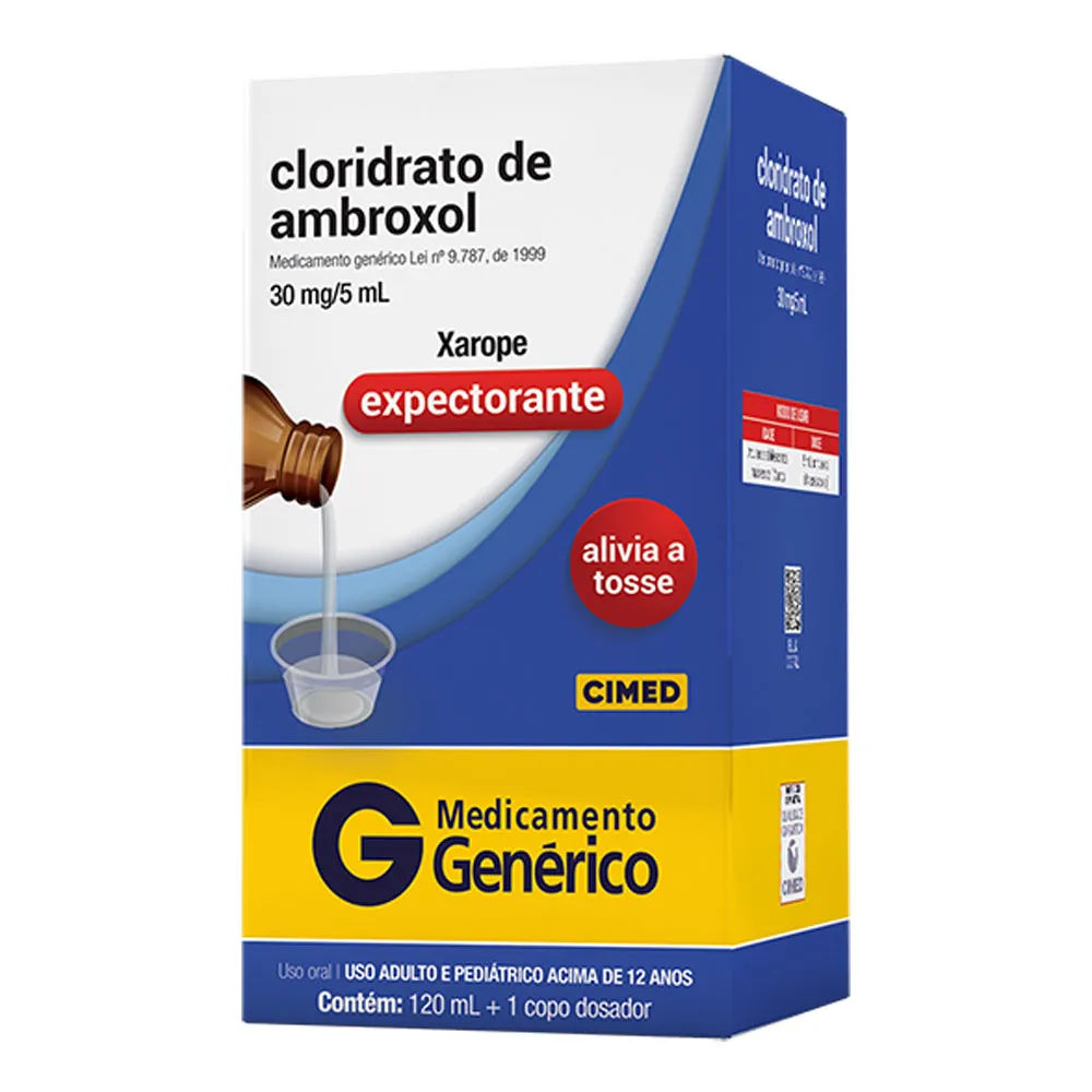 Cloridrato De Ambroxol 6mg/ml Adulto Genérico Cimed Xarope 120ml
