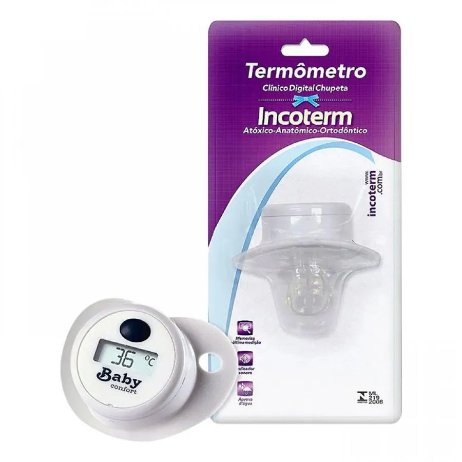 Termômetro Digital Chupeta Incoterm Baby Confort