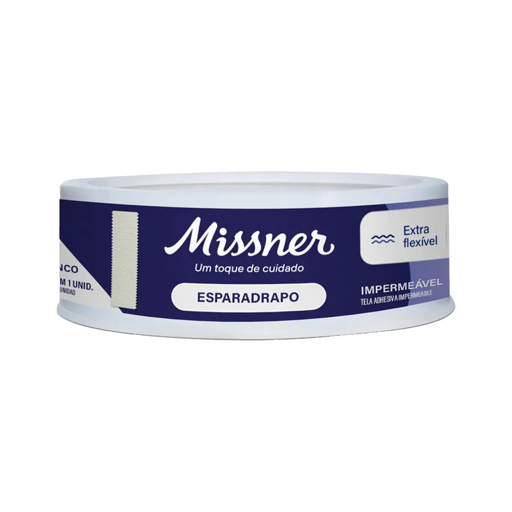 Esparadrapo Missner 1,2cm X 4,5m Impermeavel Branco