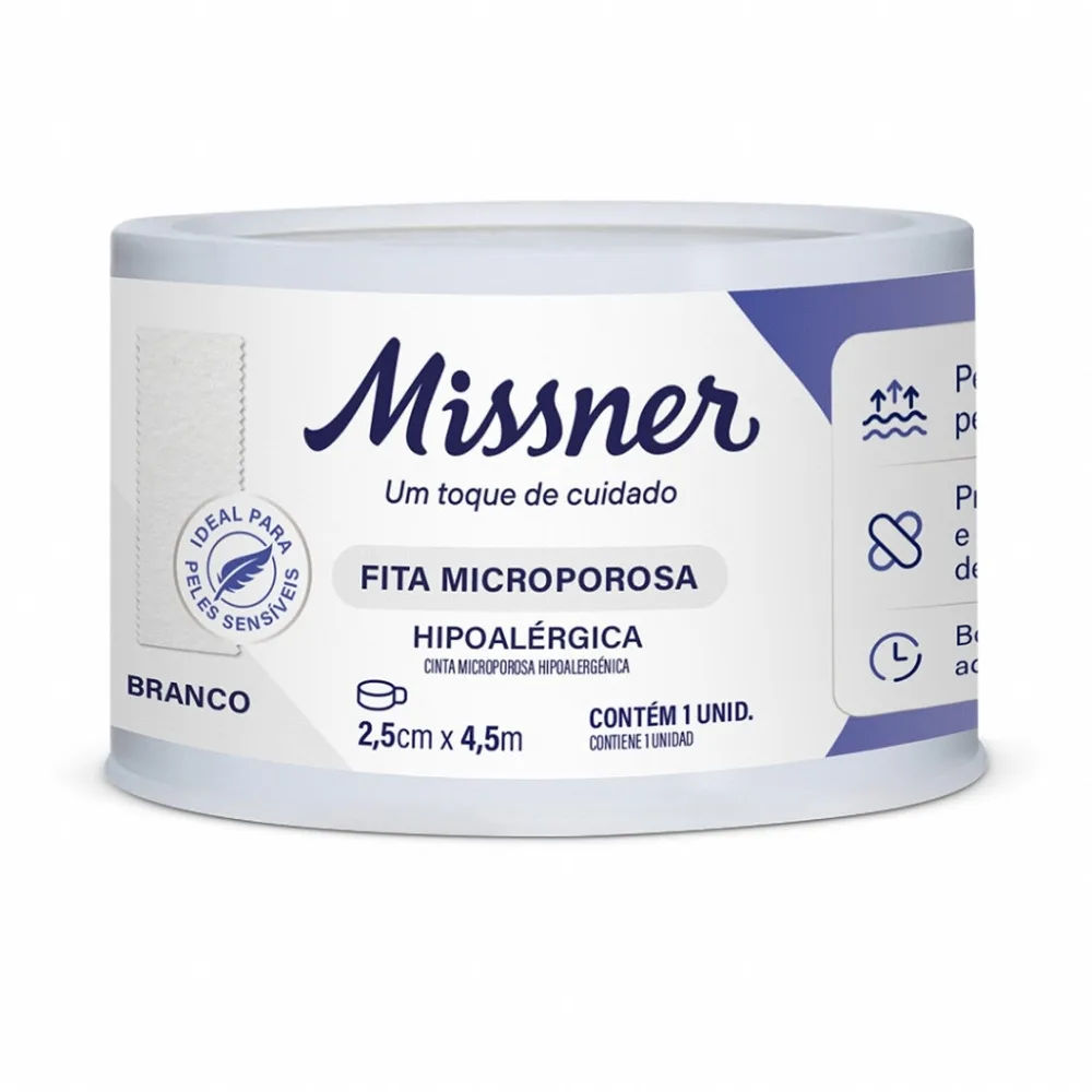 Fita Microporosa Missner 2,5cmx4,5m